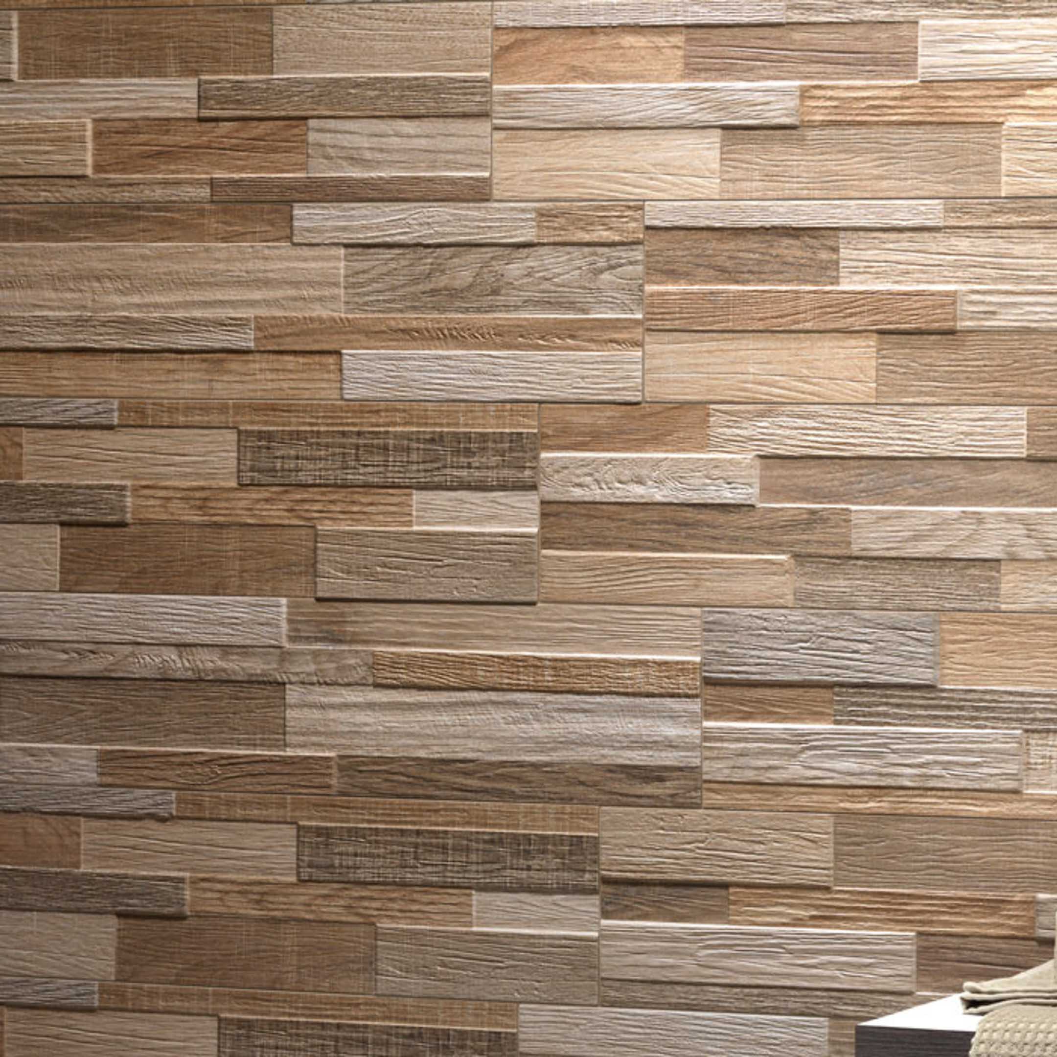 3D Wood Look Wall Art Panels - Rustic Ledger Panels for Home & Office Decor - Perfect for Living Room, Bedroom, or Workspace Accent Walls
