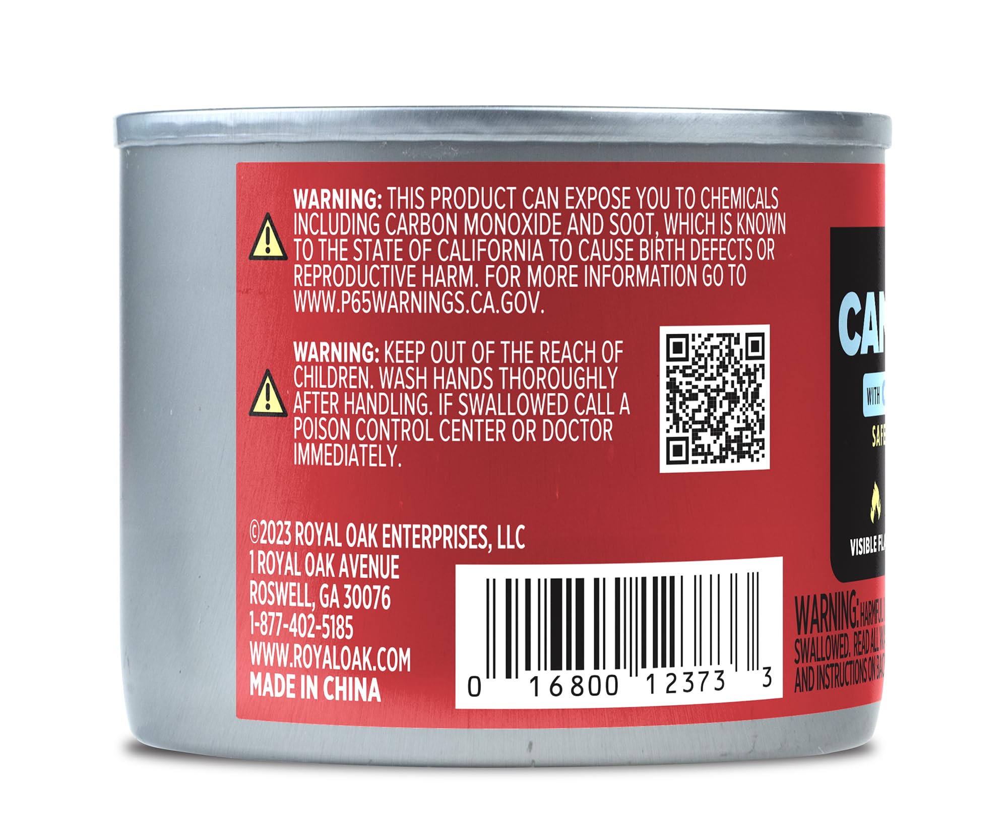 Royal Oak 12/6 Hour Canned Fuel - Non-Drip, Resealable & Easy Open Chafing Dish Fuel for Buffets, Catering, Weddings & Outdoor Events - Perfect for Food Warmers, Fondue Pots & Camping Stoves