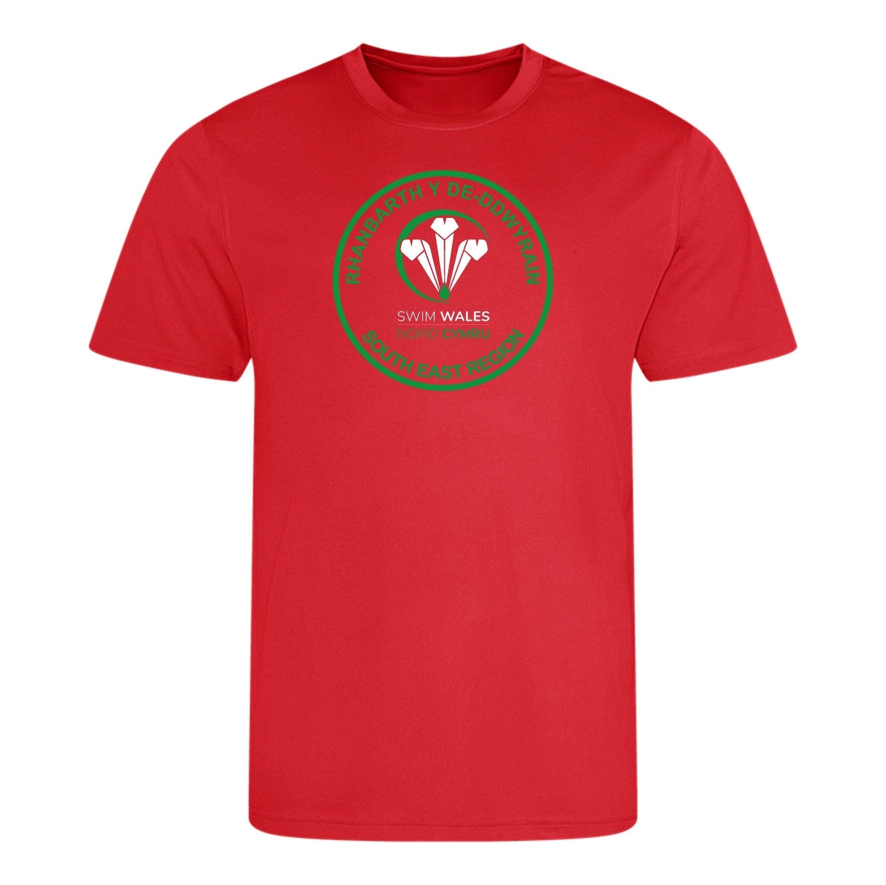 Swim Wales South East Region Championships 2023 T-Shirt - Red | Competition & Training Swimwear for Athletes & Fans