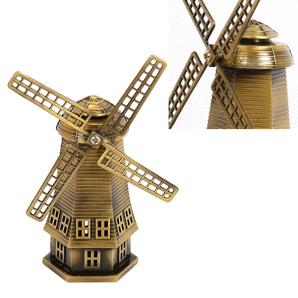 EXCEART Taipei 101 Copper Windmill Ornament - Handcrafted Christmas Decor, Netherlands Inspired Home Decoration for Holiday Tree, Gift & Souvenir Collection