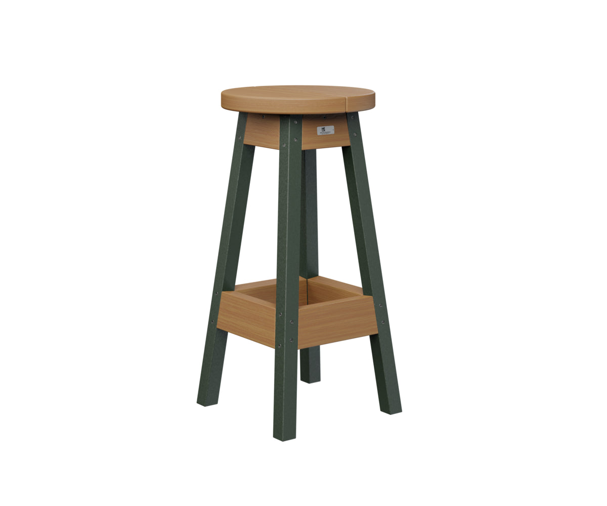 Natural Teak on Green