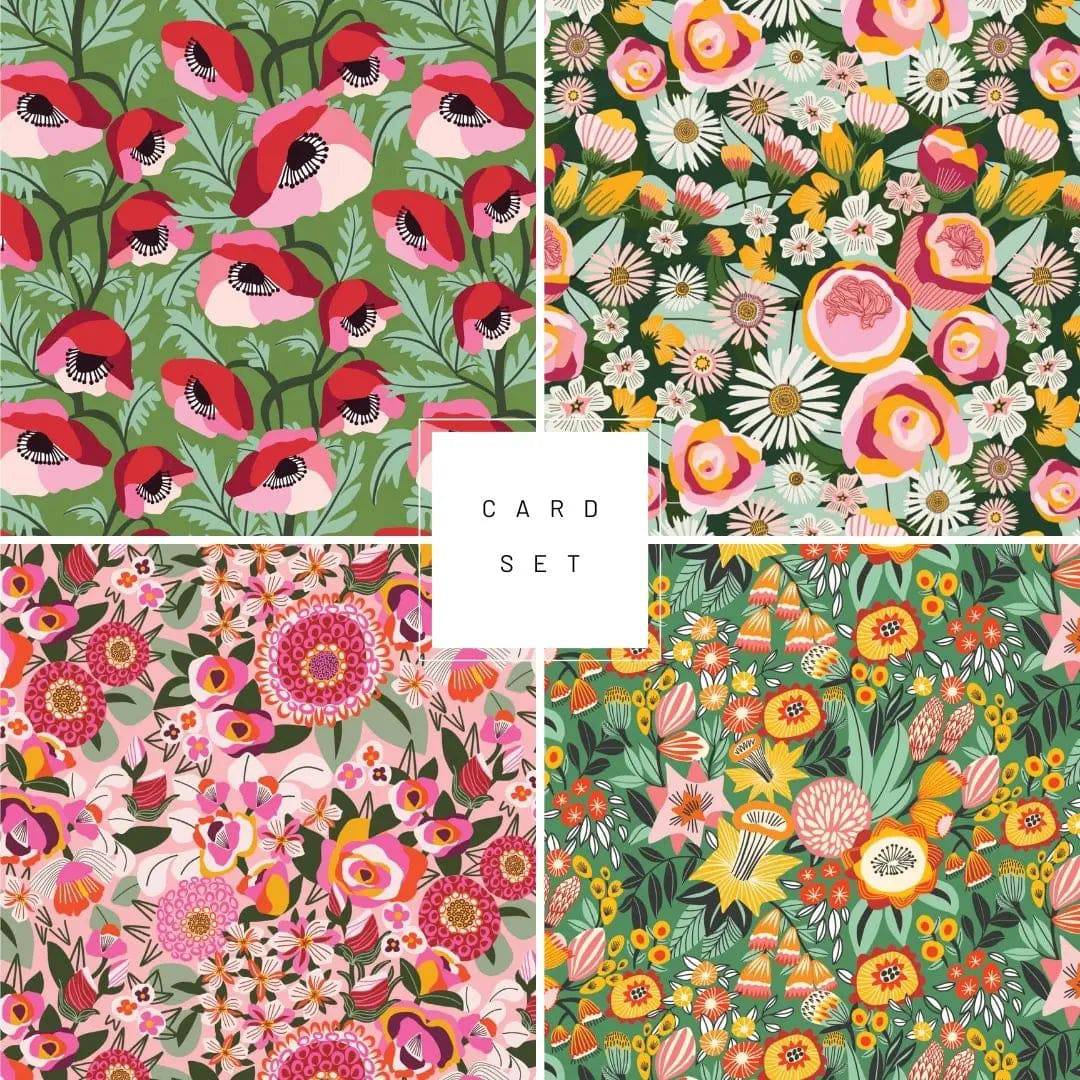 Floral Art Greeting Card Set - 12 Handmade Watercolor Flower Cards with Envelopes | Perfect for Birthdays, Anniversaries & Thank You Notes | Elegant Stationery Gift for Women & Friends