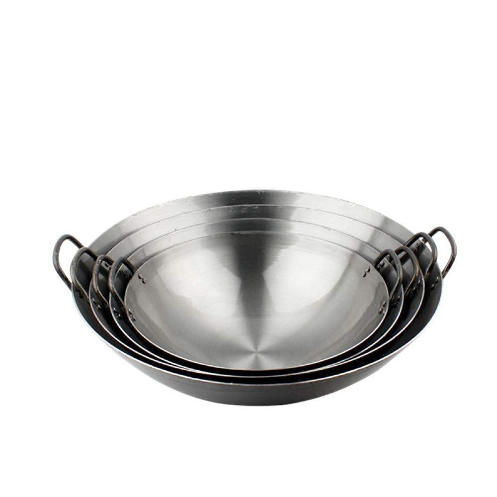 Premium GDSKL 50cm Carbon Steel Wok Pan - Non-Stick, No Fumes, Excellent Heat Distribution for Gas Stoves - Perfect for Stir-Frying, Deep Frying & Asian Cooking