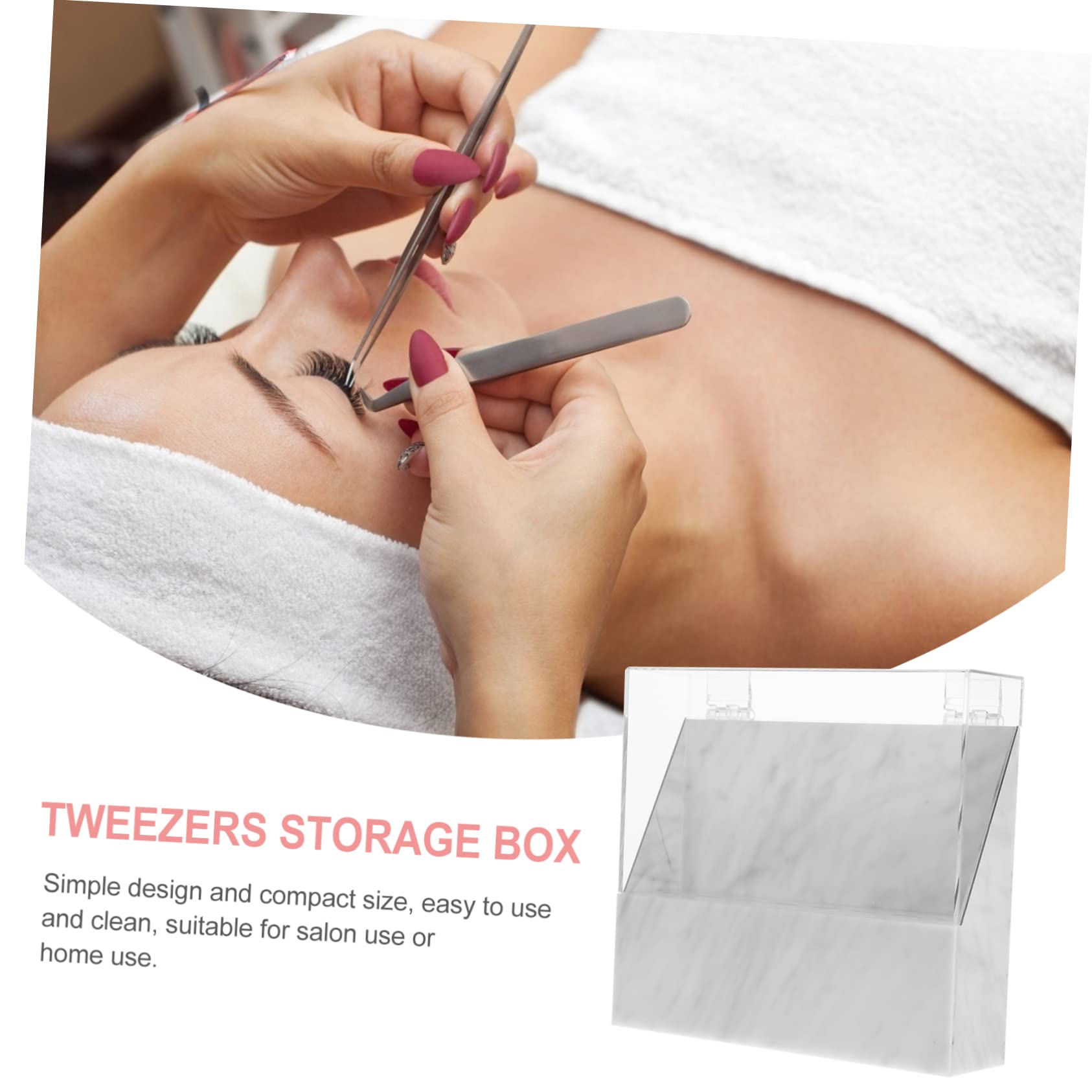 Professional Acrylic Eyelash Extension Tweezer Stand Holder with Cover - Perfect for Lash Artists, Salon & Home Use