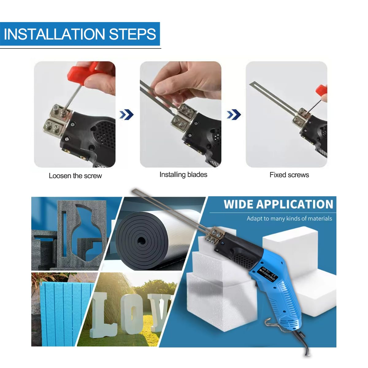 200W Electric Hot Knife Foam Cutter Tool - Styrofoam & Foam Board Cutting with Hot Wire - Perfect for DIY Crafts, Model Making, Home Insulation Projects and Packaging Design