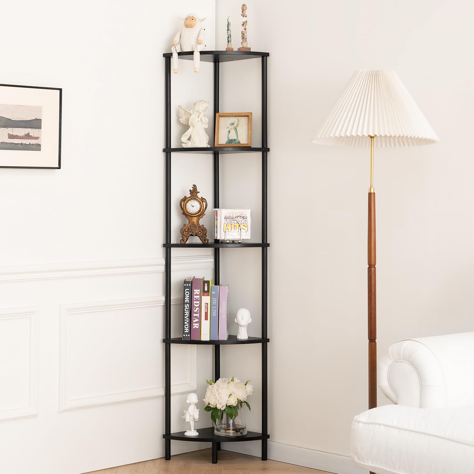 Yoobure 5-Tier Corner Bookshelf - 65