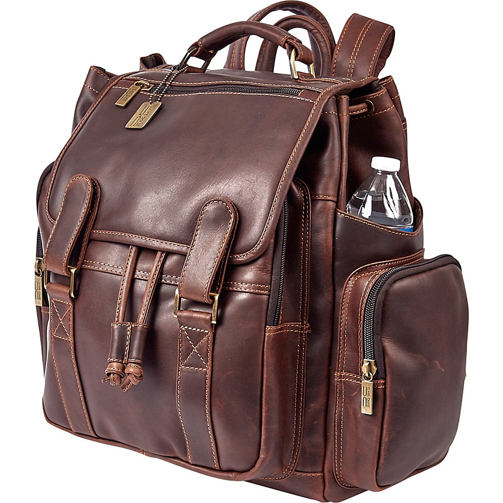 Claire Chase Legendary Jumbo Backpack - Large Capacity Travel Backpack for Women & Men, Dark Brown, Durable Waterproof Hiking Backpack for College, Work, Outdoor Adventures