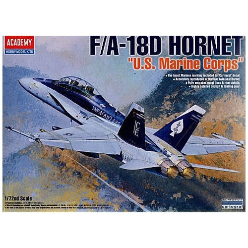 1/72 Scale F/A-18D Hornet Model Kit - US Marines & AUS Decals | Academy 12422 | Perfect for Collectors, Hobbyists & Military Enthusiasts