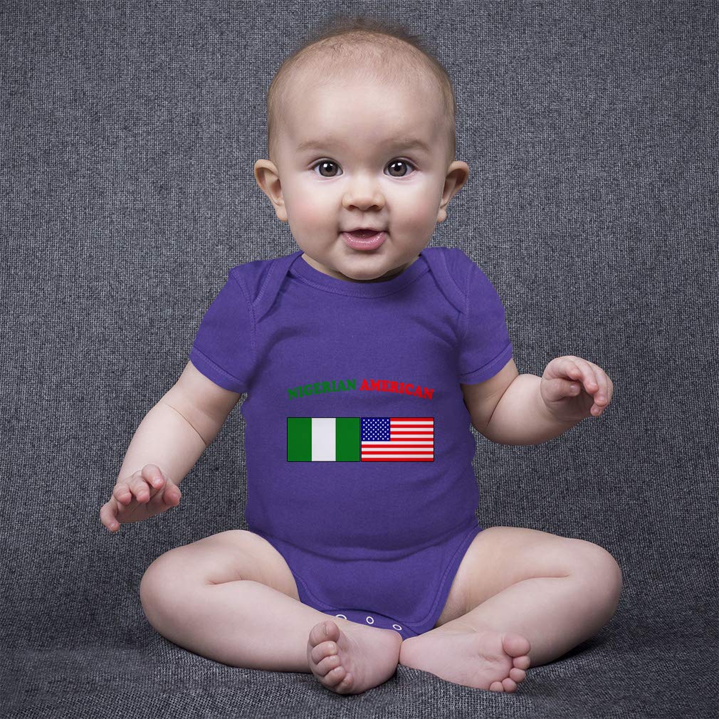 Custom Nigerian American Boy & Girl Baby Bodysuits - 100% Cotton Funny Infant Onesies for Newborns - Perfect for Family Photos, Cultural Celebrations & Everyday Wear