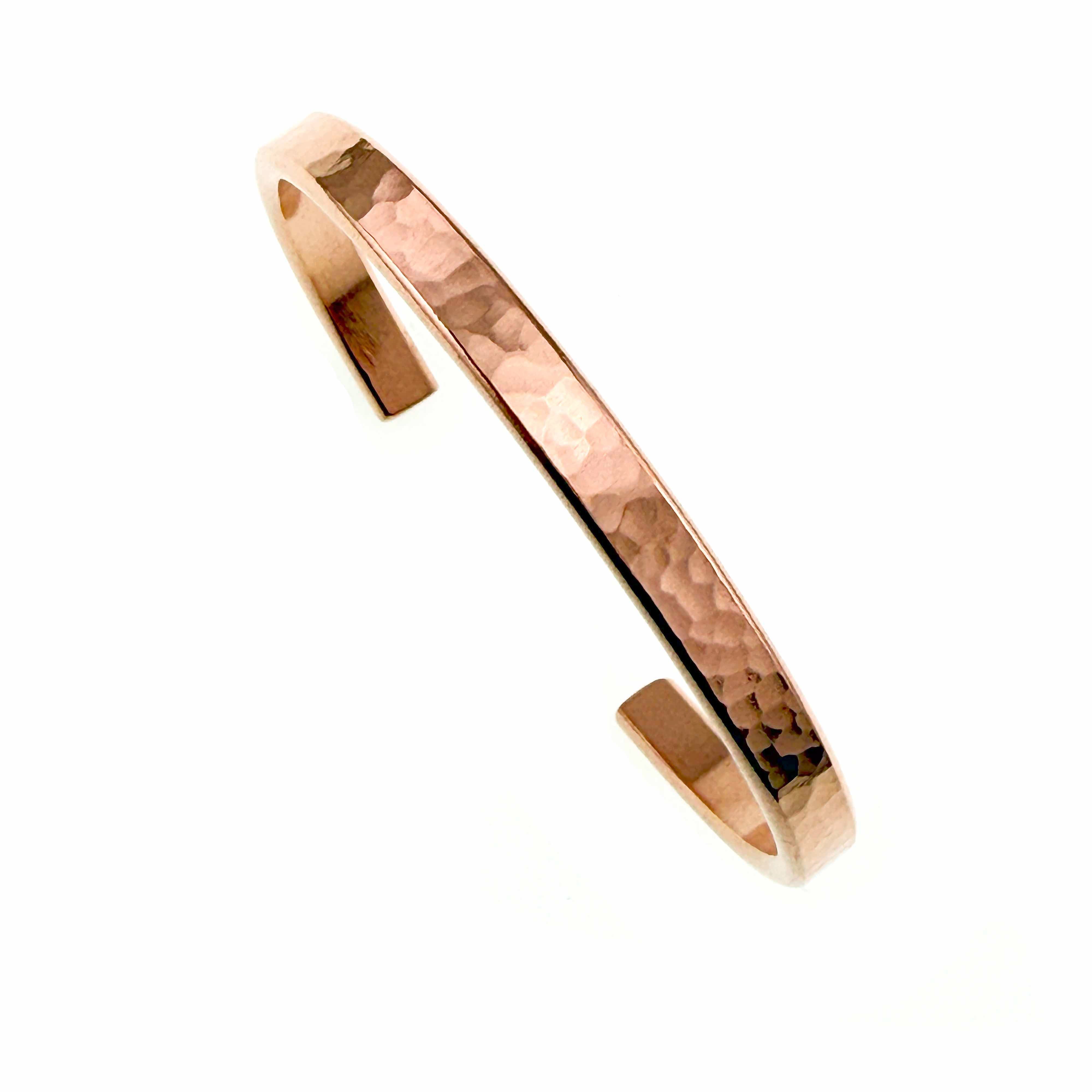 5mm Wide Hammered Copper Cuff Bracelet for Women - Handmade Boho Jewelry - Perfect for Casual Wear, Festivals & Gift Giving