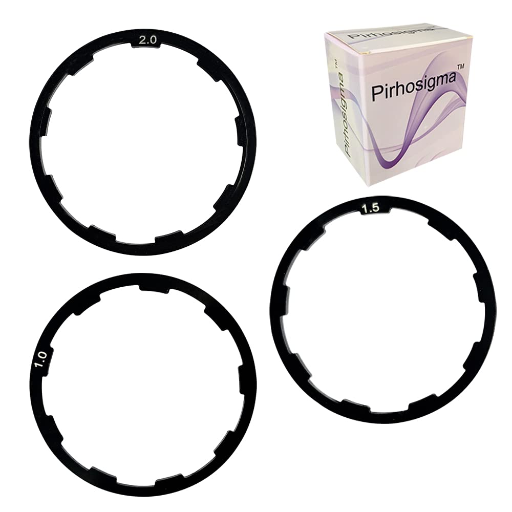 Premium Bicycle Flywheel Washer Spacer Kit - 1mm, 1.5mm, 2mm (3pcs) - Compatible with MTB & Road Bike Cassette, Headset, Hub & Bottom Bracket - Essential for Smooth Gear Shifting & Bike Maintenance