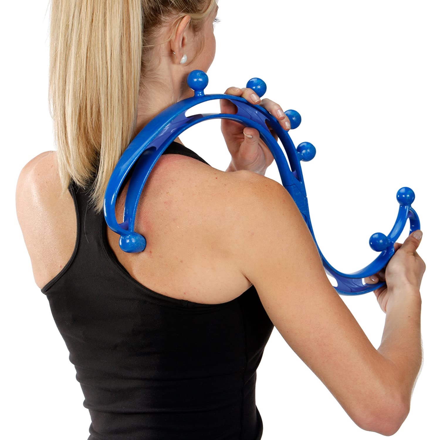 BackJoy Trigger Point Massage Stick - Portable & Collapsible Handheld Massager for Back, Neck, Feet & Muscle Pain Relief - Perfect for Home, Office & Travel Use