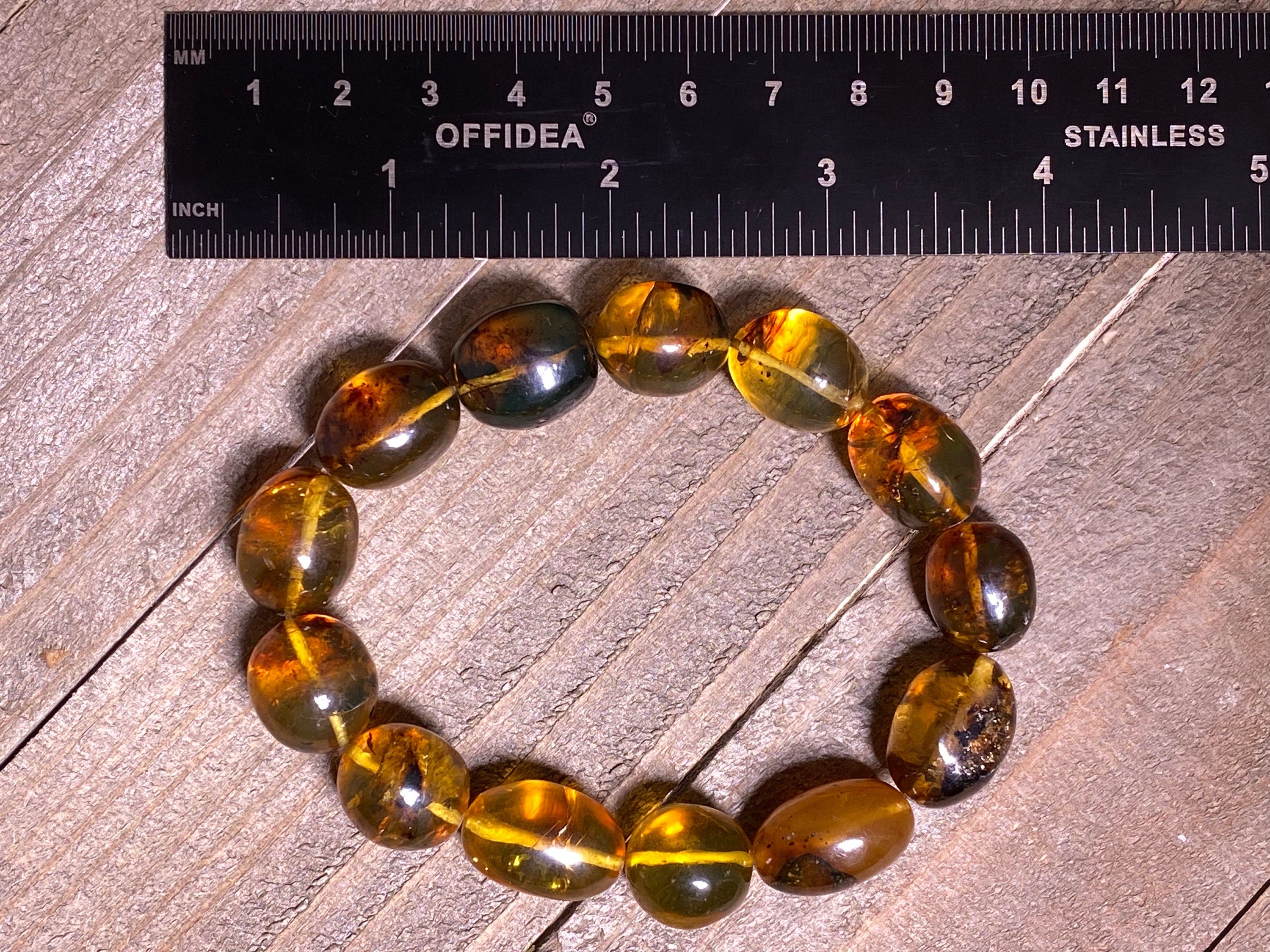 Authentic Mexican Amber Crystal Beaded Bracelet - Handmade Healing Jewelry with Natural Stones for Women | Spiritual Wellness, Meditation & Everyday Fashion Accessory