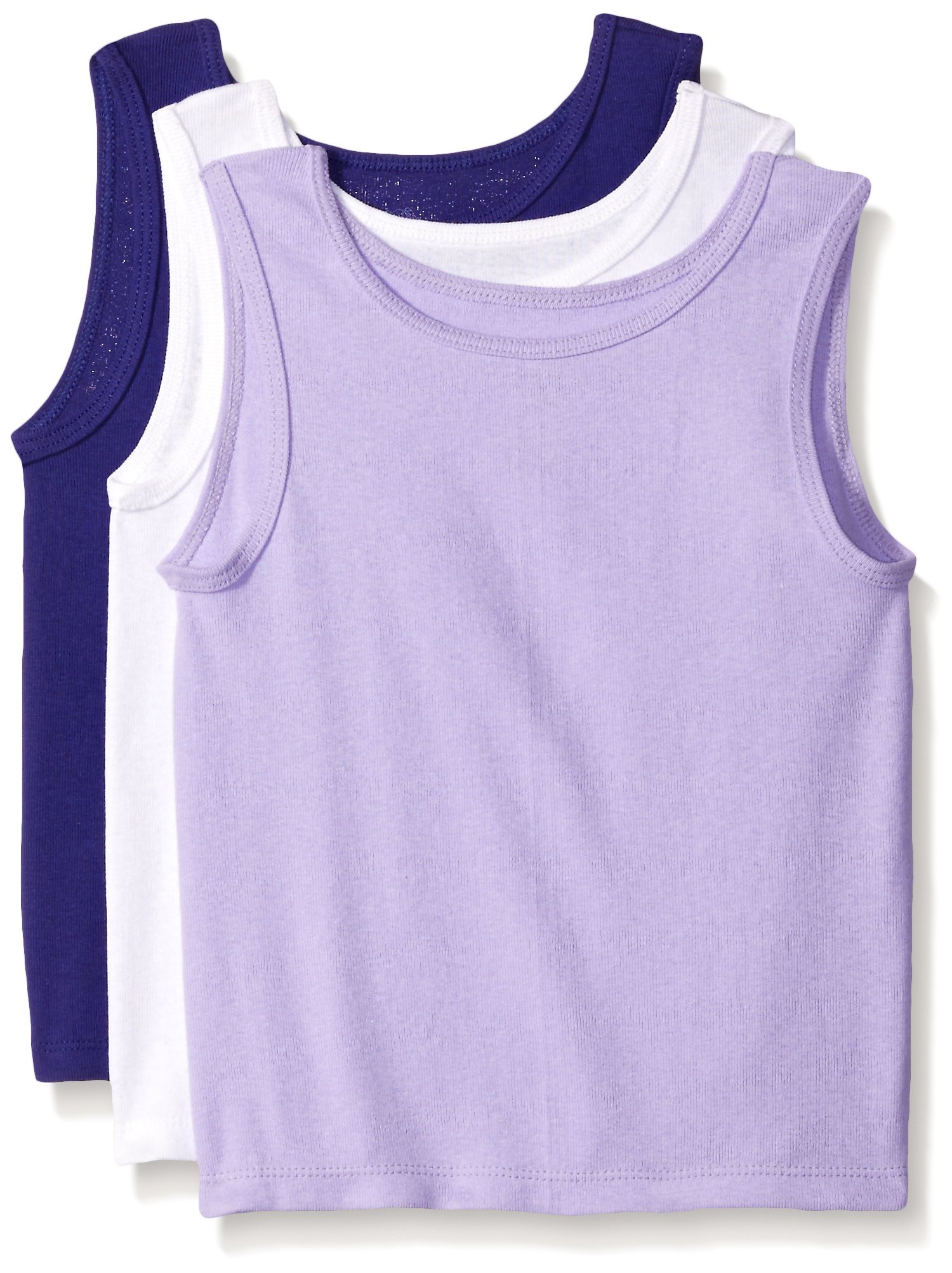Fruit of the Loom Toddler Girls 3-Pack Cotton Tank Tops - Assorted Colors & Sizes | Soft Breathable Summer Playwear for Toddler Girls