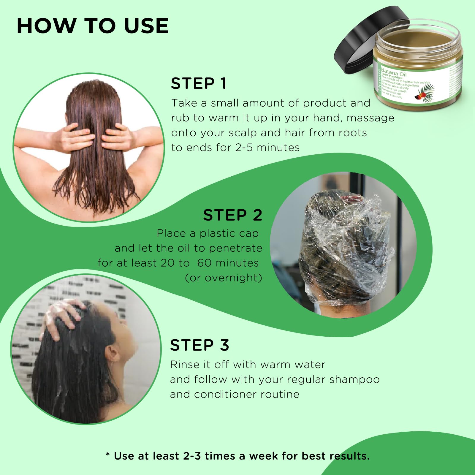 100% Pure Organic Raw Batana Oil from Honduras - Unrefined Hair Growth Oil for Women & Men | Scalp Treatment to Prevent Hair Loss & Promote Thickness | Perfect for Daily Hair Care & Natural Styling