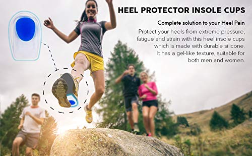 FEXMY Men's & Women's Gel Shoe Insoles - Cushioned Silicone Heel Pads for Pain Relief & Arch Support - Comfortable Inner Soles for Running, Walking, Work & Daily Use