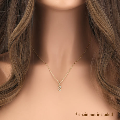 14K Solid Yellow Gold Infinity CZ Pendant Necklace - Dainty Minimalist Jewelry Gift for Women, Perfect for Anniversaries & Everyday Wear