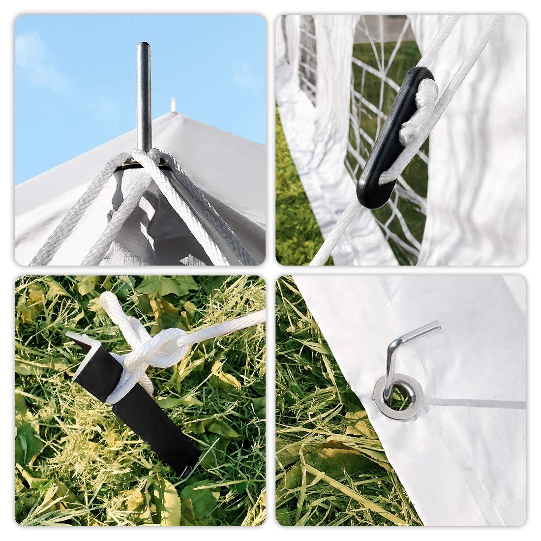20' x 40' Fire Retardant White Party Tent - Heavy Duty Waterproof Canopy for Outdoor Weddings, Events & Camping