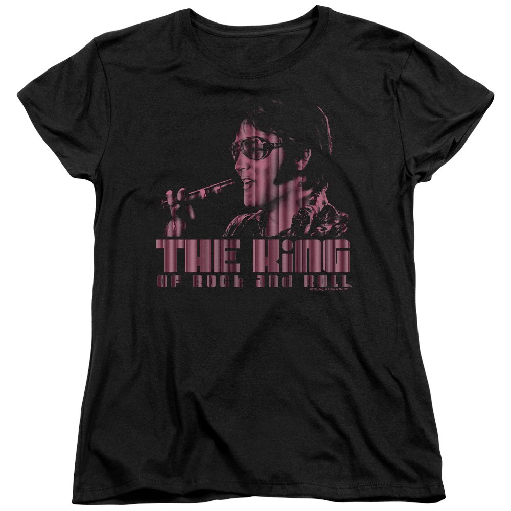 Elvis Presley Vintage Black Women's T-Shirt - Retro Music Lover Gift for Concerts & Casual Wear
