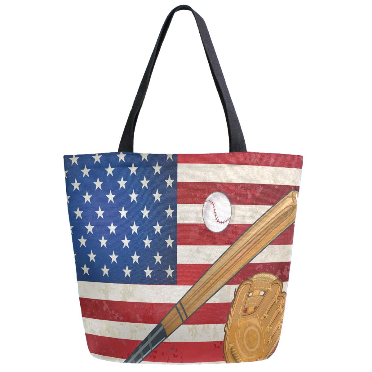 Stylish Extra Large Print Shoulder Tote Bag for Women - Beach Travel, Gym, Grocery Shopping & Weekender - Durable Canvas Carryall for Work, Vacation & Daily Use