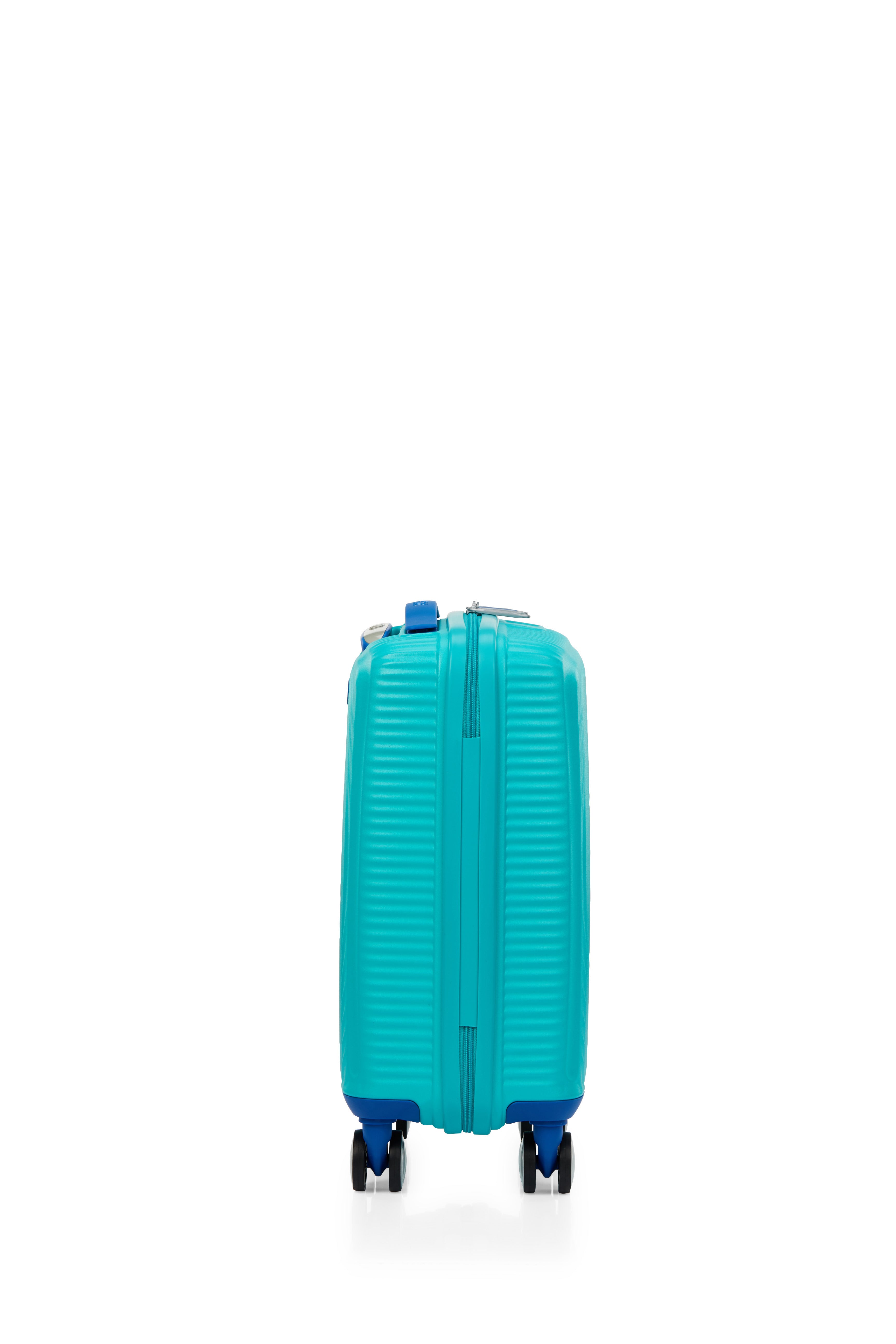 American Tourister Little Curio 47cm Spinner Luggage - Teal/Blue Carry-On Suitcase for Travel, Business Trips & Weekend Getaways
