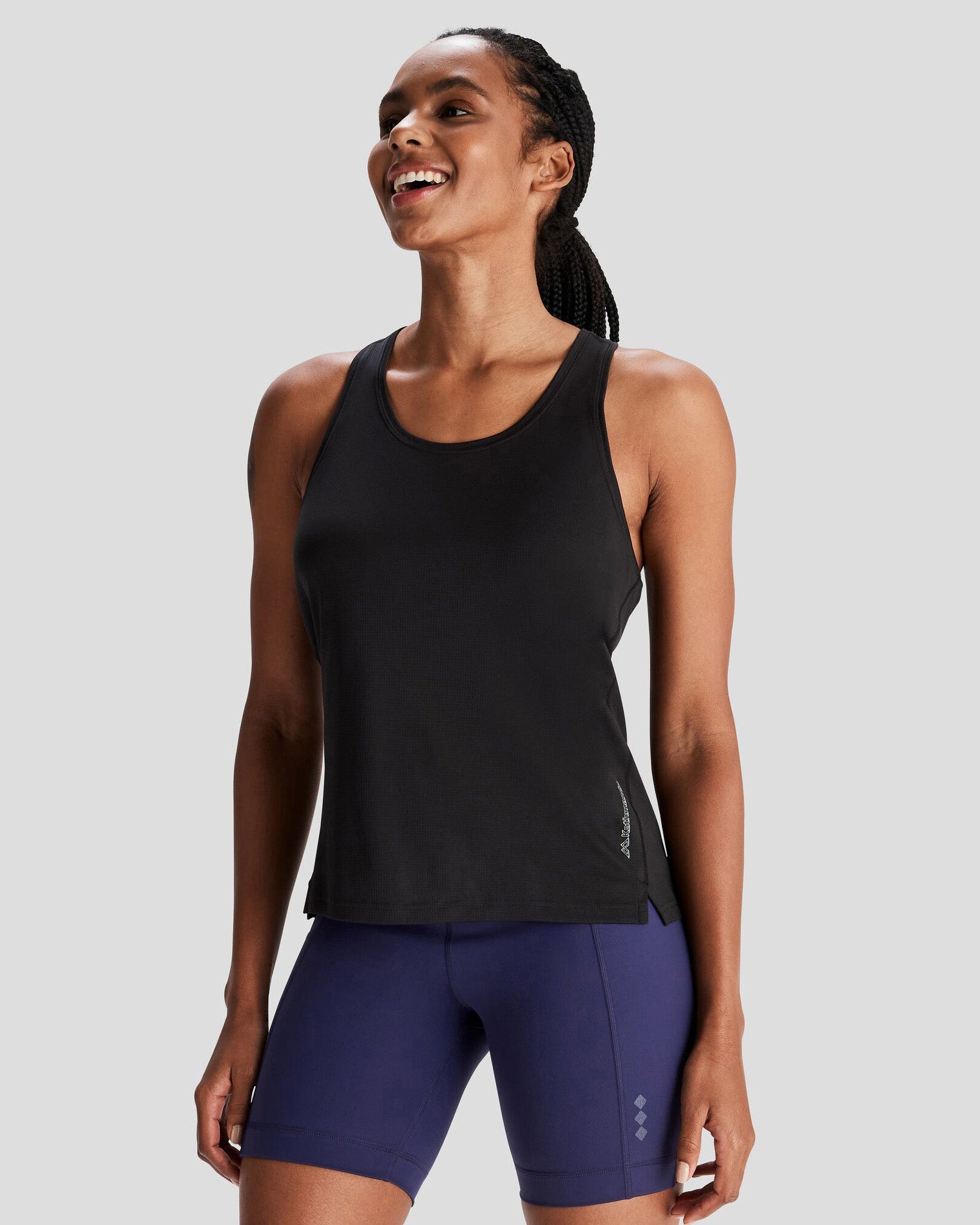 Women's Seeker Tank Top - Breathable Workout Shirt for Yoga & Running | Black Stingray Color | Gym & Outdoor Activities