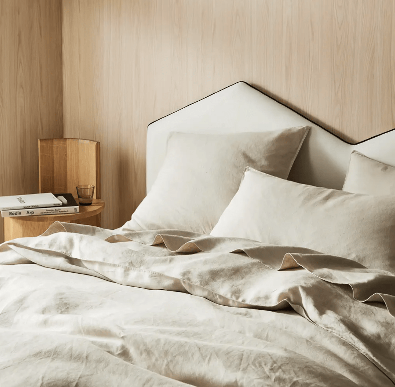 Premium Ravello Linen Duvet Cover Queen Size - Soft & Breathable Bone White Bedding Set for Cozy Bedroom Decor | Perfect for Master Bedroom, Guest Room & Vacation Homes