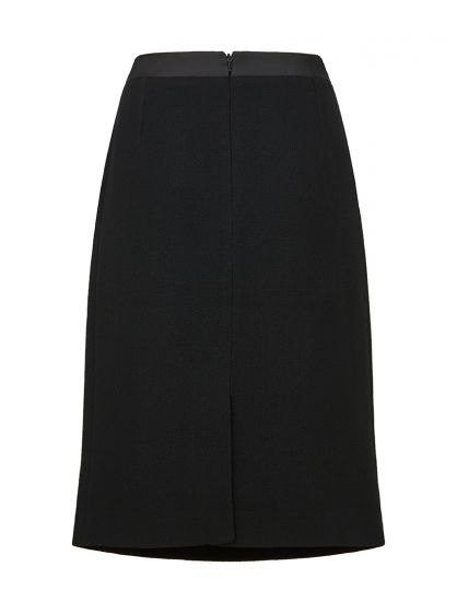 Heidi Tailored Wool Crepe Black Pencil Skirt for Women | Office Work & Formal Occasions | Elegant Business Attire & Evening Wear