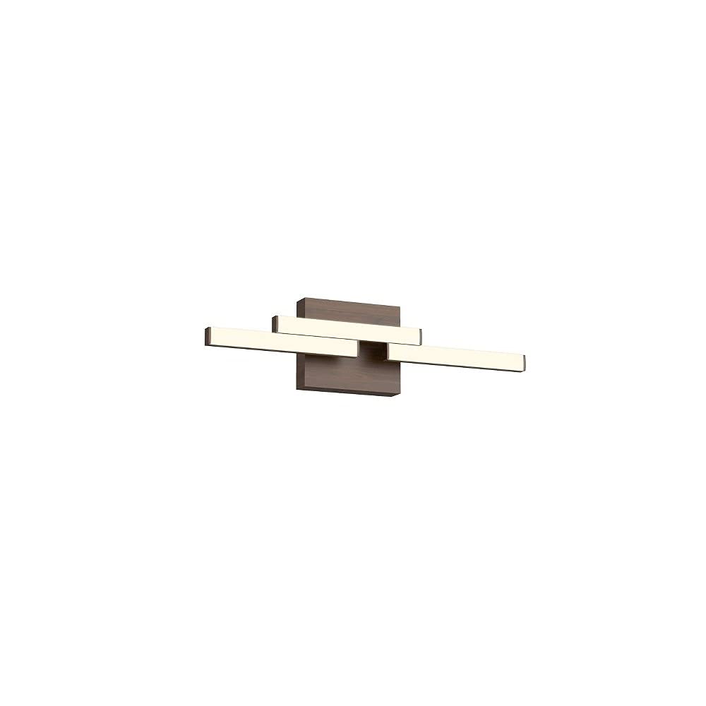 Kuzco Lighting VL52718-WT Anello Minor Vanity LED Light Fixture - Walnut Finish for Bathroom & Dressing Room Makeup Mirror Lighting