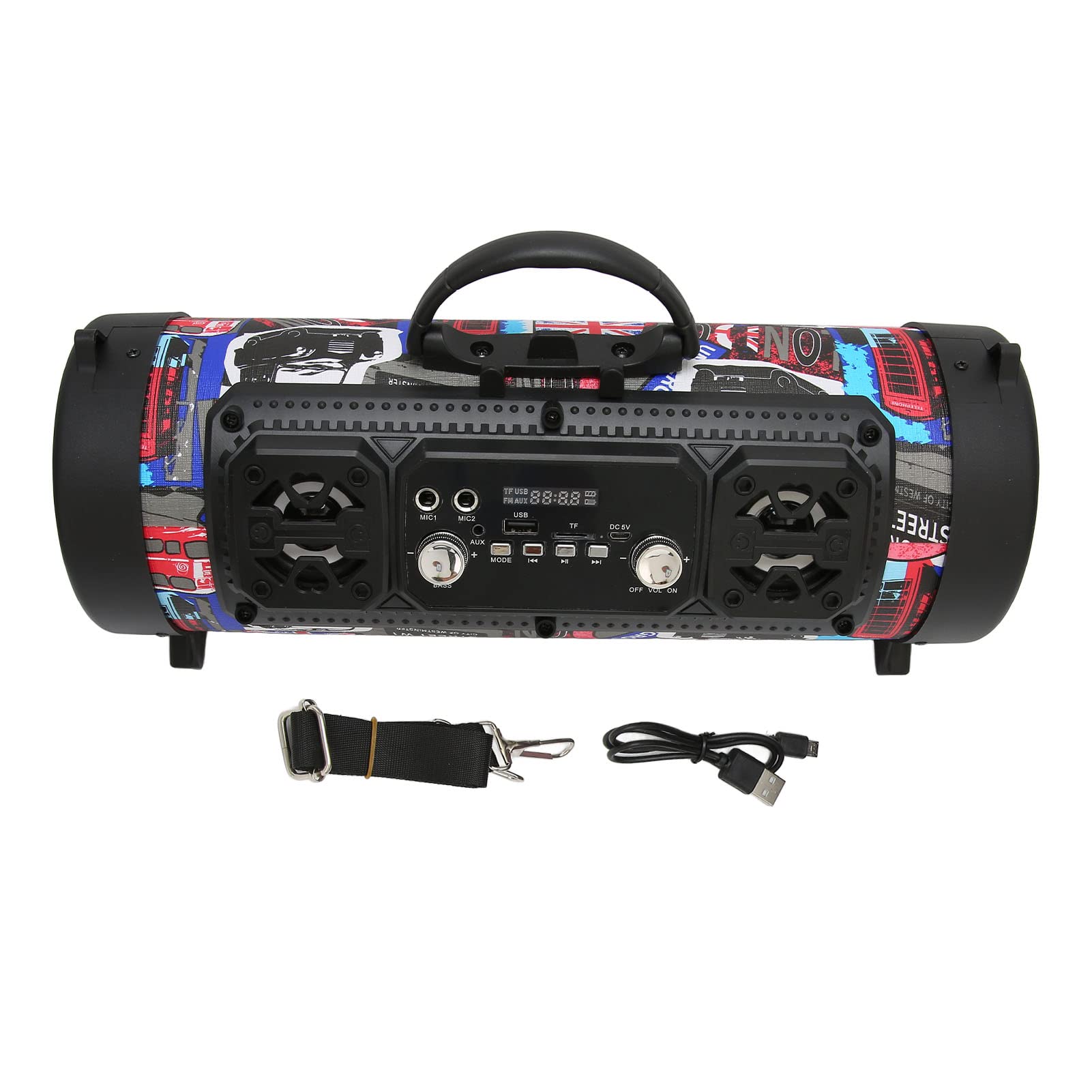 Portable Bluetooth Speaker with RGB LED Lights, Wireless Stereo Sound, Rechargeable Battery & 32GB Support - Perfect for Outdoor Travel, Home Parties, Hiking, Camping & Beach Gatherings