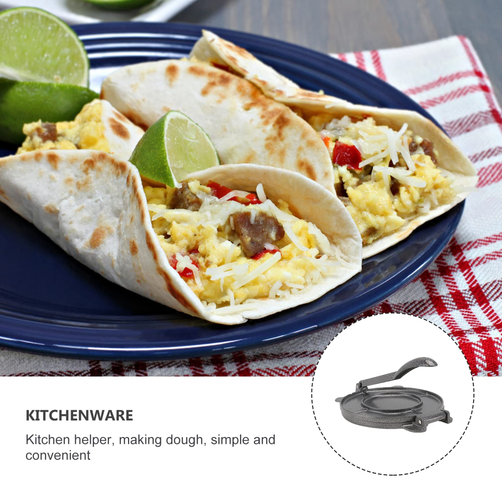 Electric Tortilla Press Maker - Round Shape for Tacos, Pizza, Pierogi, Puri & Paratha | Non-Stick Comal & Dumpling Dough Press | Perfect for Home Cooking, Restaurants & Catering