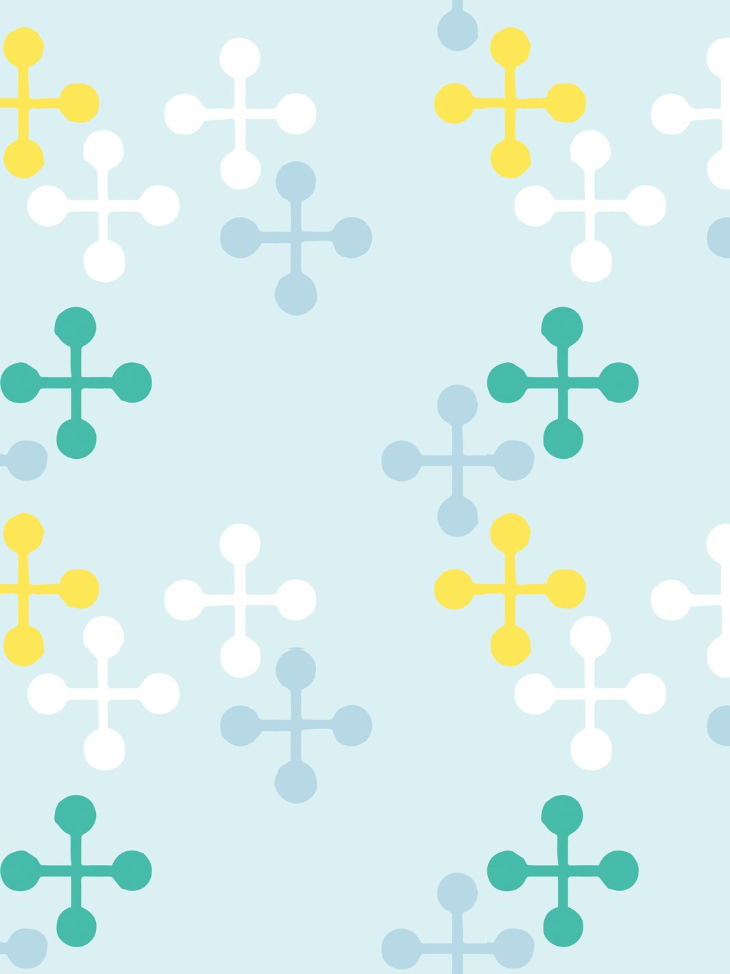 Fisher Price™ Jacks Large Wallpaper - Sky Blue Nursery Decor for Baby Rooms & Kids Bedrooms - Perfect for Playrooms & Daycare Centers