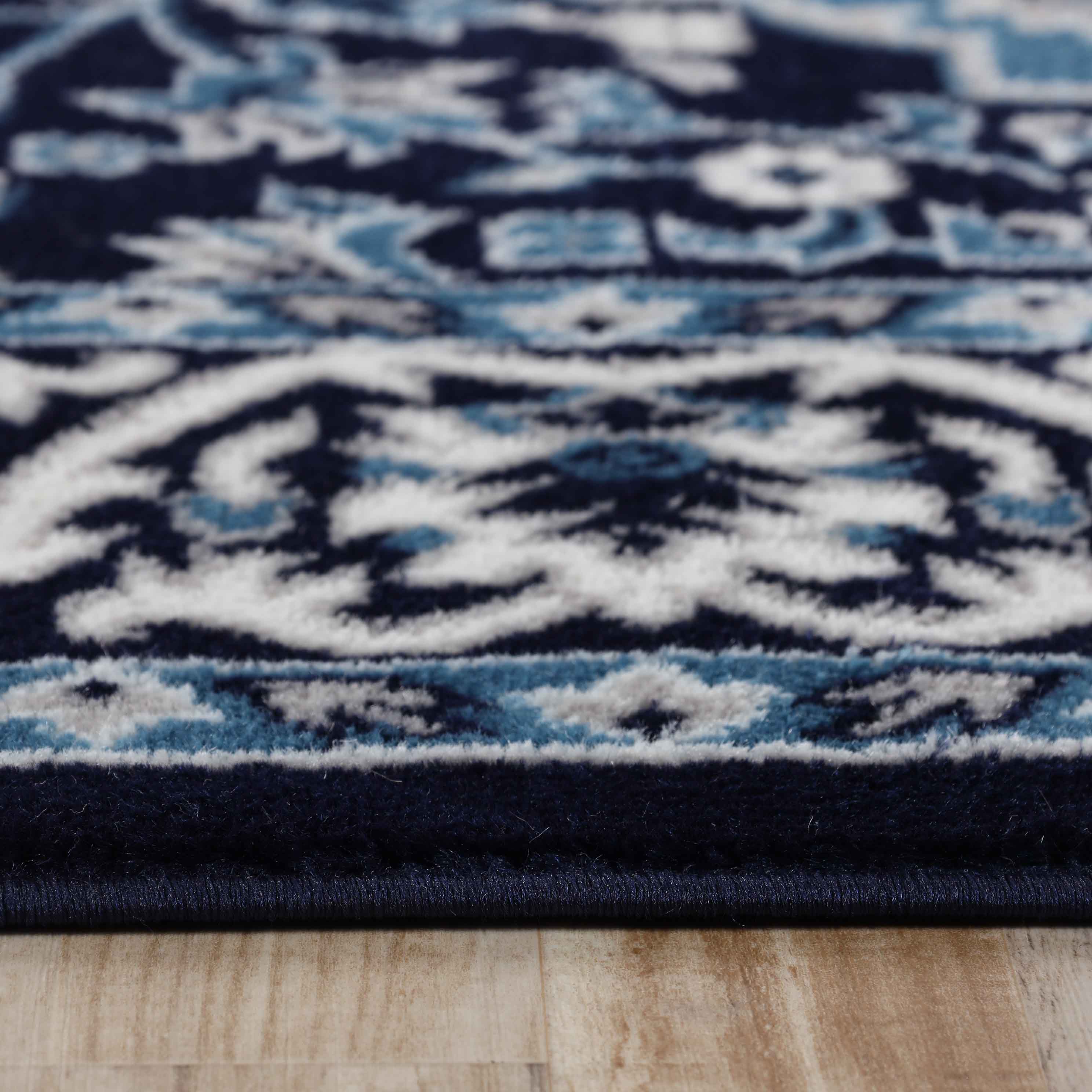 Glendale Traditional Floral Medallion Indoor Area Rug - Non-Slip Living Room Carpet, Bedroom Runner, Hallway Decor | Soft & Durable Home Floor Mat for Cozy Interior Design