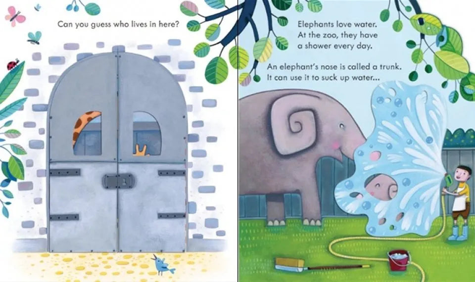 Usborne Peep Inside the Zoo Board Book - Interactive Lift-the-Flap Children's Animal Book for Early Learning | Perfect for Toddlers, Preschoolers & Bedtime Storytime