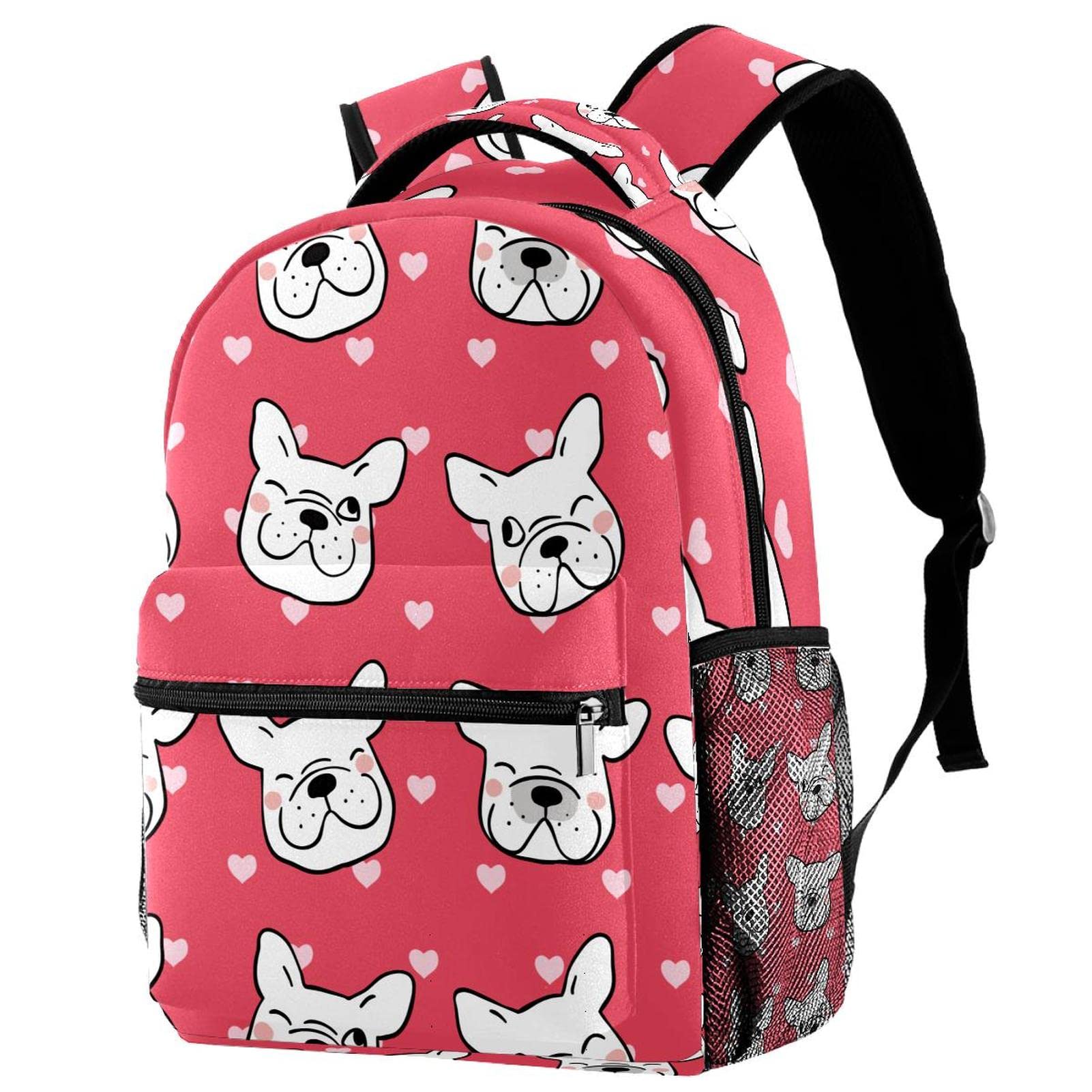 DEYYA Casual Backpack for Women & Men - Waterproof Laptop Bag for Business & School - Pug Dog Design Bookbag for Middle & High School Students - Perfect for Work, Travel & Everyday Use