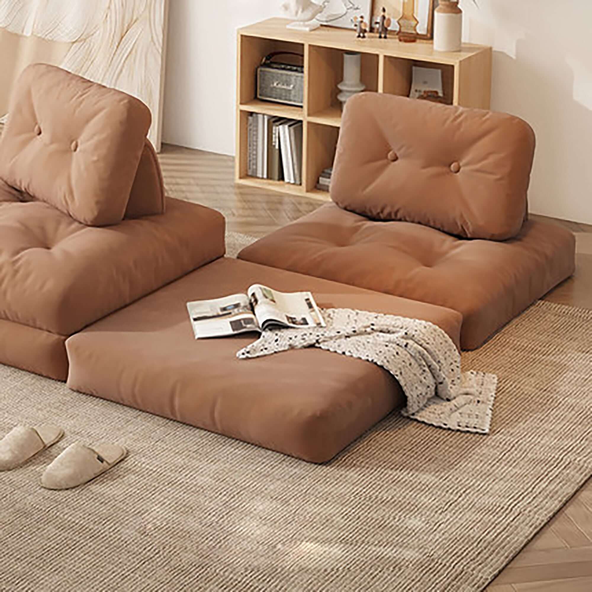 Convertible Floor Couch - Modular Sofa for Living Room, Bedroom or Lounge - Space-Saving Furniture for Small Apartments and Relaxation Areas