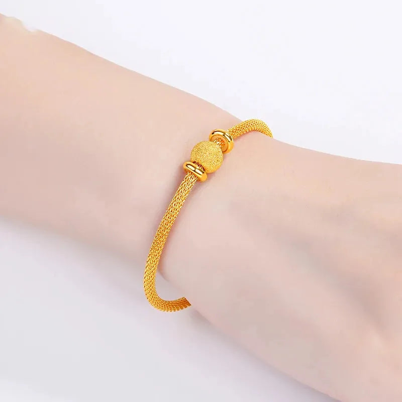 24K Pure Gold Bracelet - 999 Solid Real Gold Bangle with Elegant Butterfly Design | Classic & Trendy Jewelry for Women | Perfect for Gifts, Parties & Special Occasions
