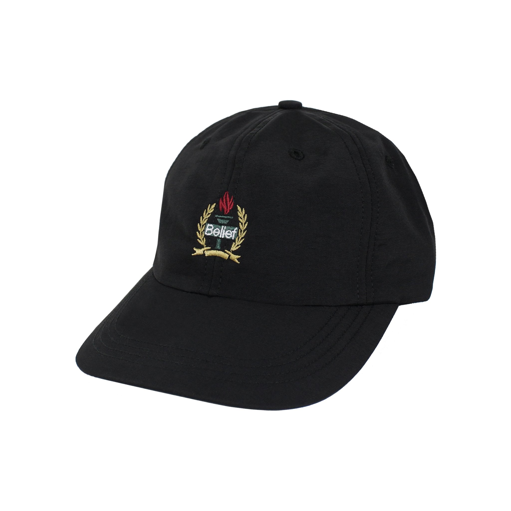Belief NYC Liberty 6 Panel Black Baseball Cap - Stylish Adjustable Dad Hat for Men & Women - Perfect for Outdoor Sports, Streetwear Fashion and Daily Wear
