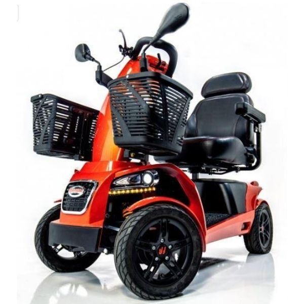 FreeRider USA FR1 4 Wheel Heavy Duty Mobility Scooter for Adults - 500 lbs Weight Capacity - Electric Powered Wheelchair for Indoor & Outdoor Use - Ideal for Shopping, Travel, and Daily Mobility Assistance