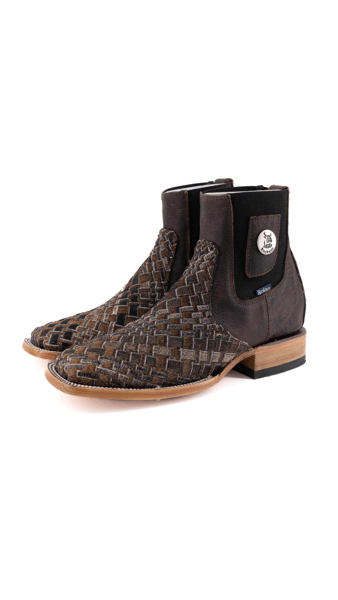Men's Genuine Cowhide Leather Boots Size 6 Square Toe - Western Style JJ5 Box - Perfect for Rodeo, Country Music Festivals & Casual Wear