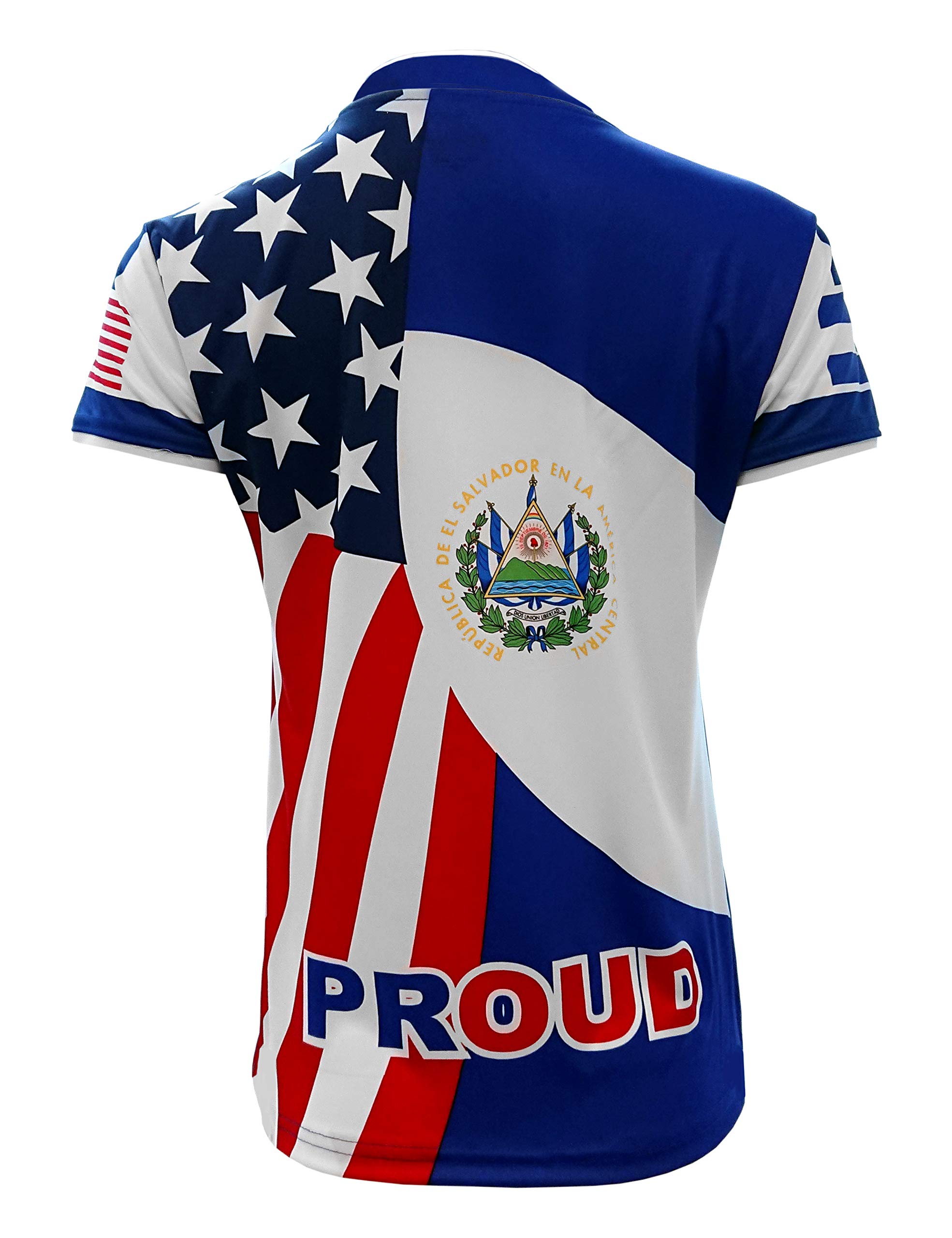 El Salvador & USA Women's Soccer Fan Jersey - Authentic Replica for Women's Football Supporters - Perfect for Games, Tailgating & Fan Events