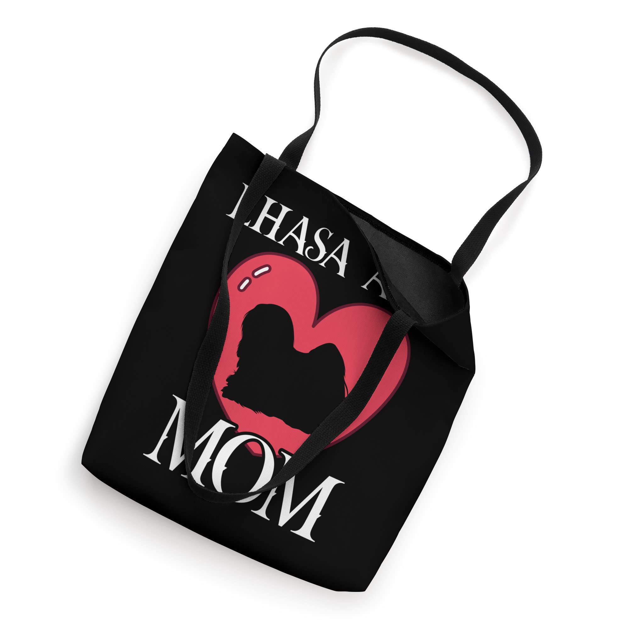 Lhasa Apso Mom Tote Bag - Cute Dog Lover Gift for Women, Durable Canvas Shopping Bag - Perfect for Dog School, Groceries & Pet Lover Outings