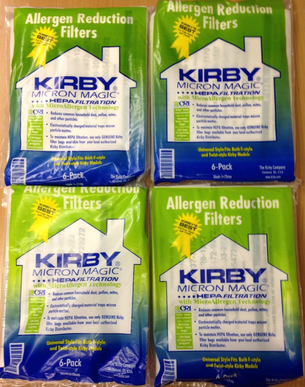 Genuine Kirby Universal HEPA White Cloth Bags - 4 Pack (24 Bags) #204811 - Replacement Vacuum Bags for Kirby Vacuums - Perfect for Allergy Sufferers & Deep Cleaning Homes
