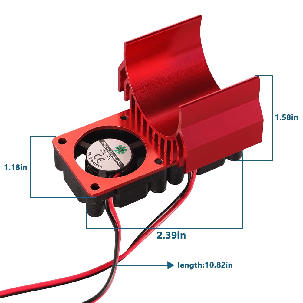 Aluminum Alloy RC Motor Heatsink with Dual Fans - Compatible with 540/550 Motors, High-Performance Cooling for 1:10 RC Cars - Perfect for Racing, Off-Road & Drifting Scenarios