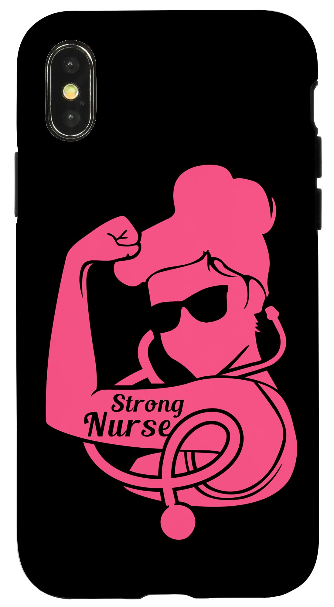 iPhone X/XS Heavy Duty Shockproof Case for Women - Trendy Nurse Design, Perfect for Healthcare Workers & Everyday Protection