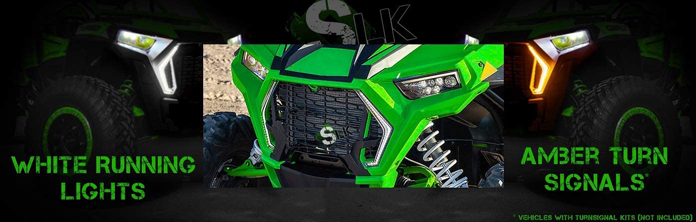 SLK-Lights RZR XP Center Tail Light - OEM Replacement for Polaris RZR XP 1000 Turbo & Sportsman 1000 XP (2019-2021) - Smoke Bundle Rear Accent Lamp for Enhanced Visibility & Off-Road Safety
