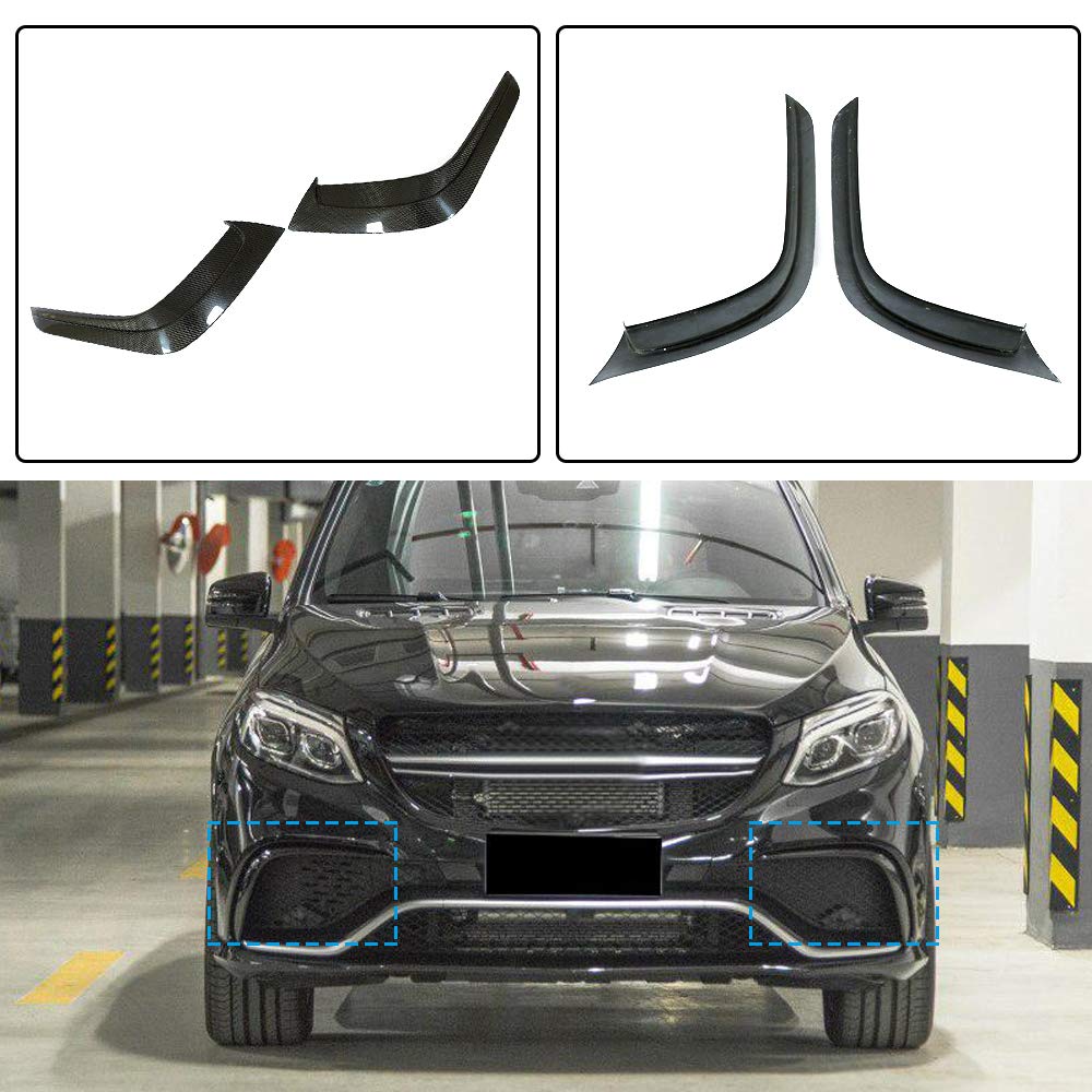 Carbon Fiber Fog Light Cover for Mercedes Benz GLE63 AMG (2015-2018) | GLE Class SUV Front Bumper Spoiler Splitters | Durable & Stylish Upgrade for Off-Roading & Urban Driving