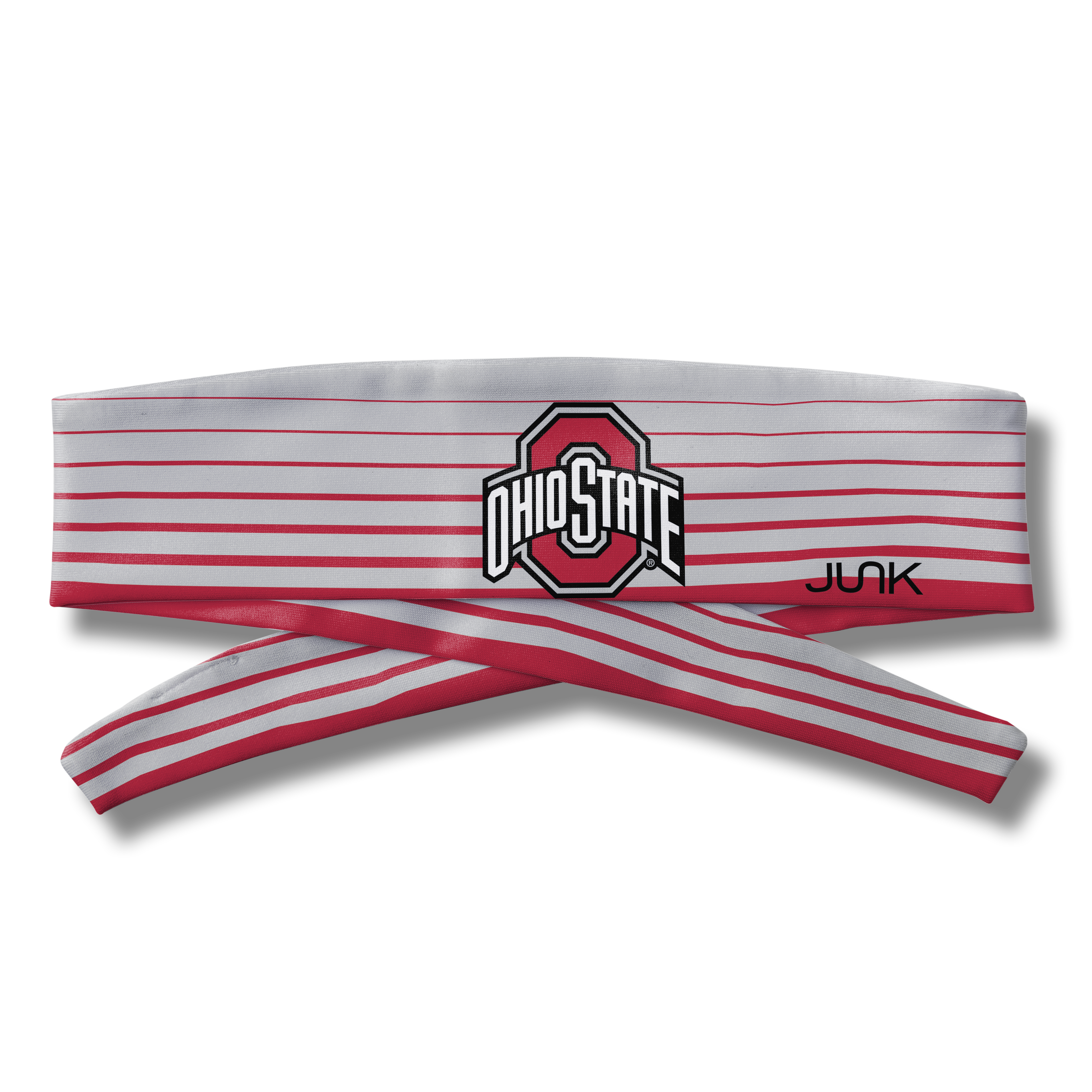 Ohio State Buckeyes Gradient Stripe Flex Tie Headband - Adjustable Sports Headband for Running, Workouts & Game Day - Perfect for Fans & Athletes