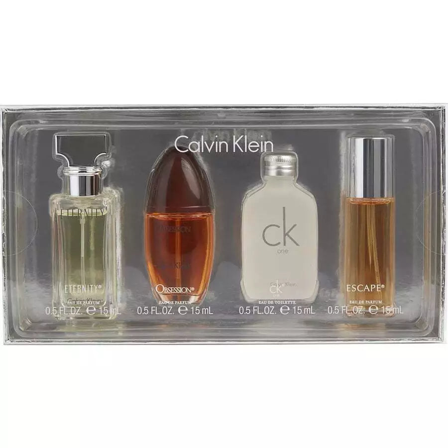 Calvin Klein Mini Perfume Set for Women - 4 x 15ml Travel-Sized Fragrance Collection | Perfect for Gifts, Travel & Everyday Use