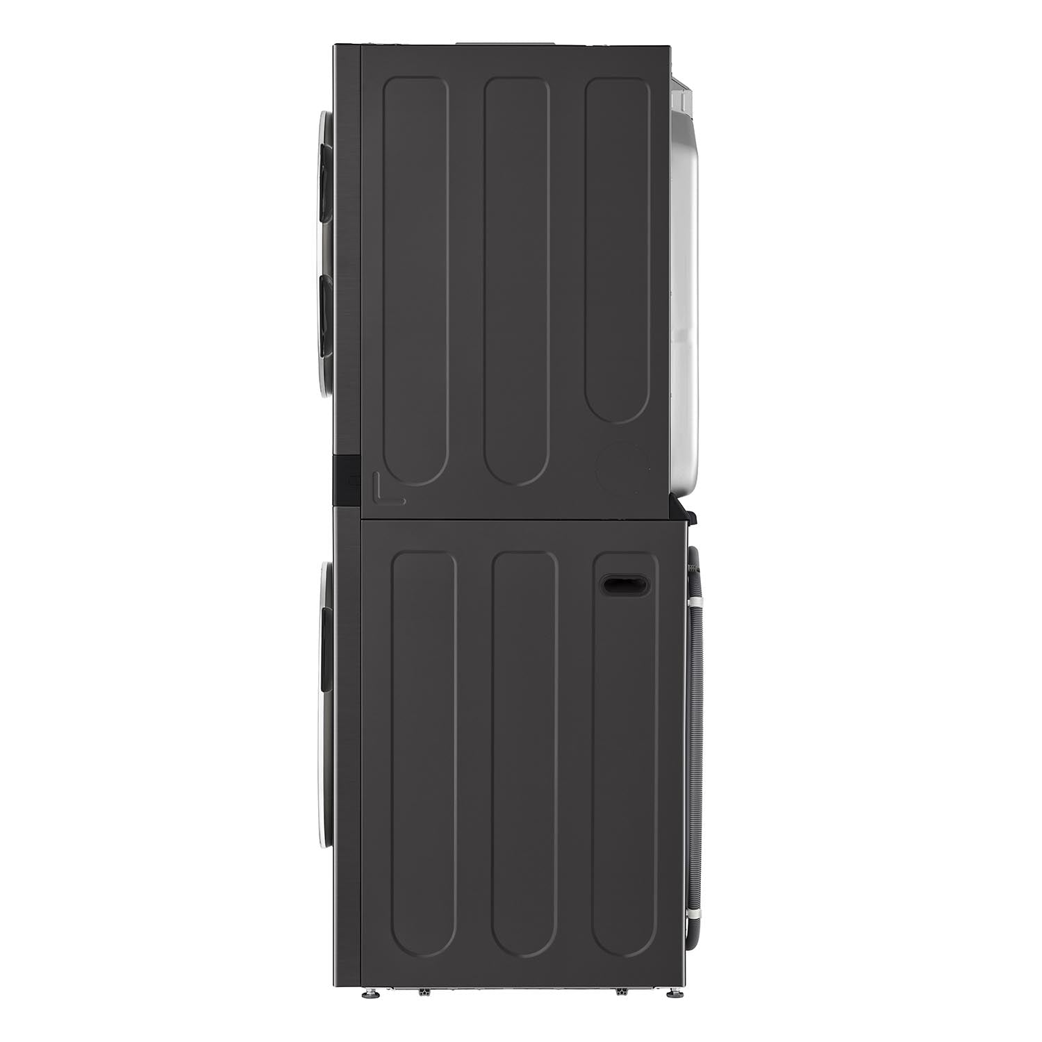 LG WKGX201HBA 5.2 Cu. Ft. Front Load Washer & 7.4 Cu. Ft. Gas Dryer Set in Black Stainless Steel - Perfect for Laundry Room, Apartment & Home Use